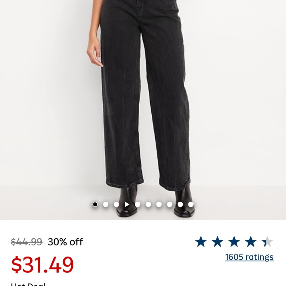 Black Wide-Leg Jeans